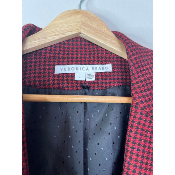 NEW Veronica Beard Dickey Miller Houndstooth Wool-Blend Blazer Jacket Size: 4 - Picture 4 of 7